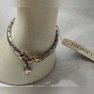 Monet 2 Tone Expanding Bracelet with Tag